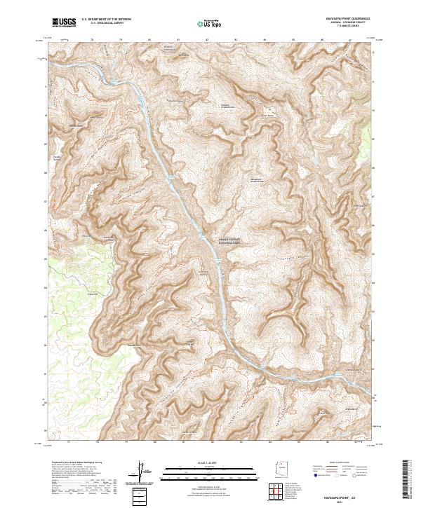 USGS Topographic Map – Havasupai Point
