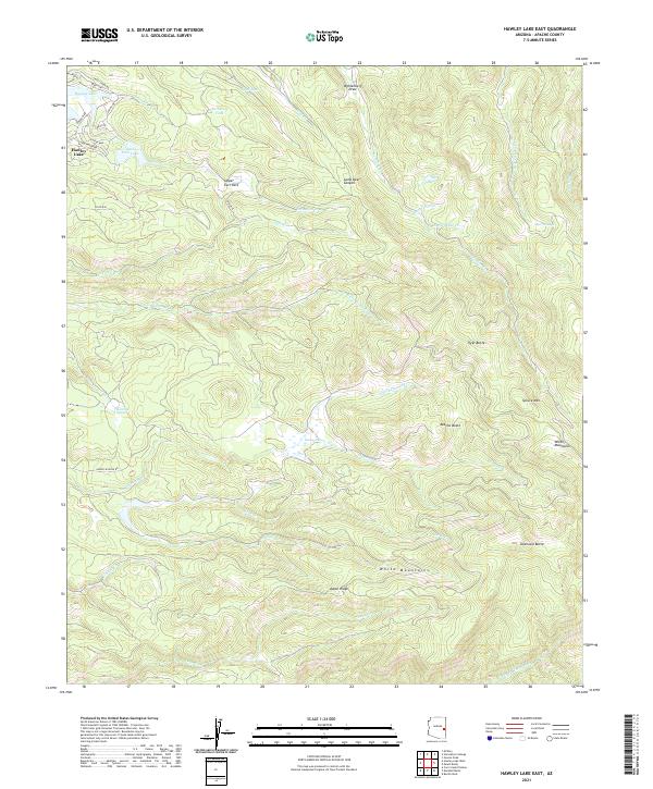USGS Topographic Map – Hawley Lake East
