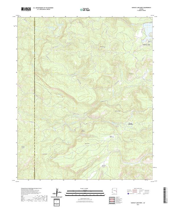 USGS Topographic Map – Hawley Lake West