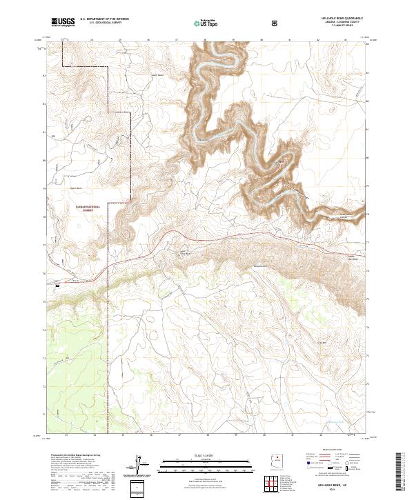 USGS Topographic Map – Hellhole Bend