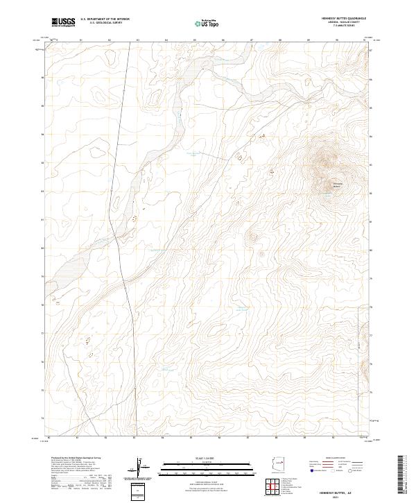 USGS Topographic Map – Hennessy Buttes