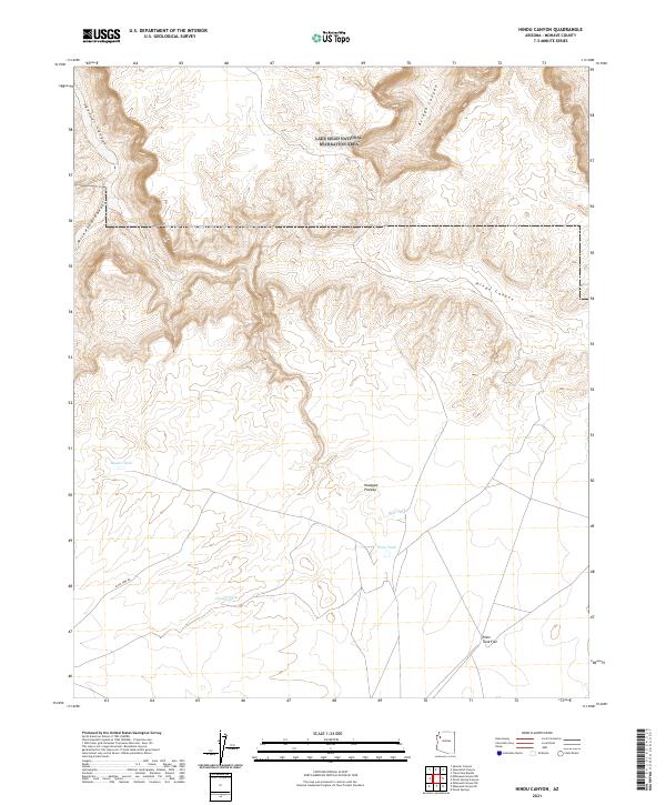 USGS Topographic Map – Hindu Canyon
