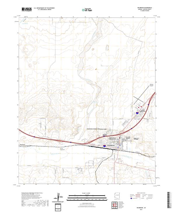 USGS Topographic Map – Holbrook