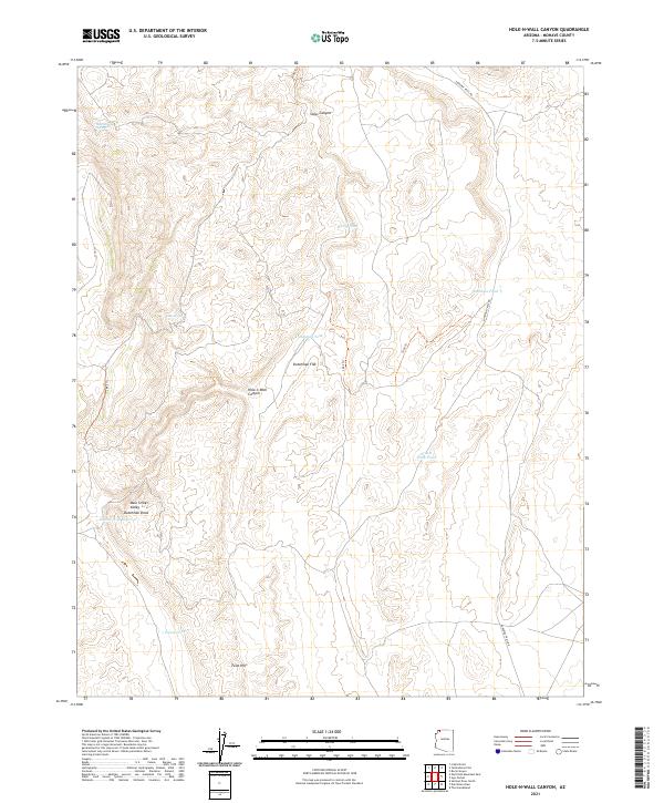 USGS Topographic Map – Hole-n-Wall Canyon
