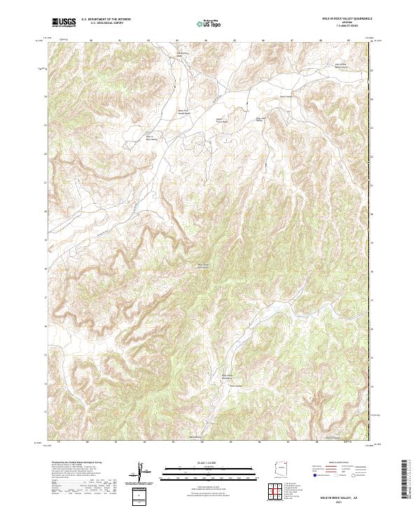 USGS Topographic Map – Hole In Rock Valley
