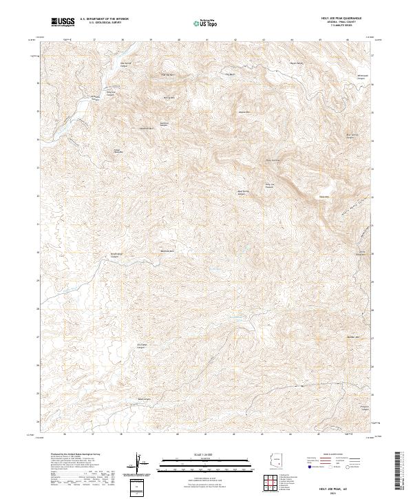 USGS Topographic Map – Holy Joe Peak