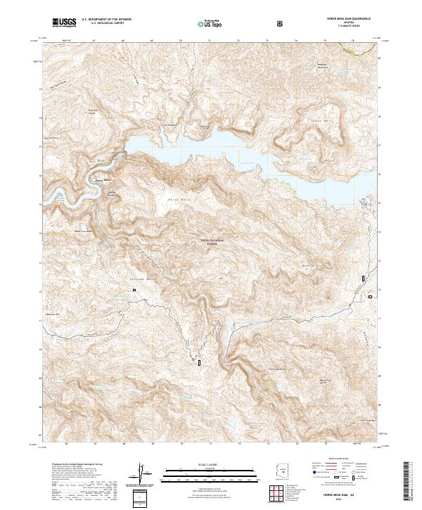 USGS Topographic Map – Horse Mesa Dam