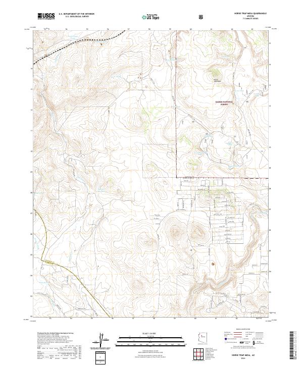 USGS Topographic Map – Horse Trap Mesa
