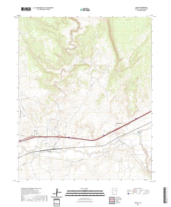 USGS Topographic Map – Houck