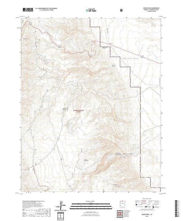 USGS Topographic Map – House Rock