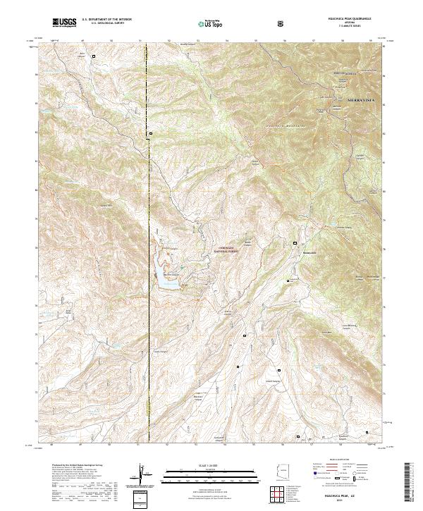 USGS Topographic Map – Huachuca Peak
