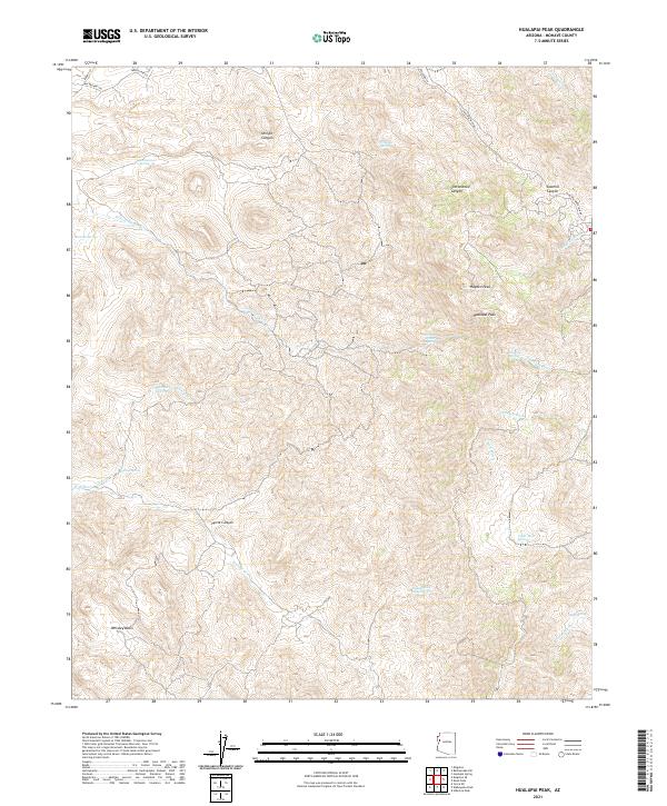 USGS Topographic Map – Hualapai Peak