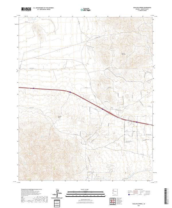 USGS Topographic Map – Hualapai Spring