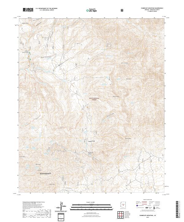 USGS Topographic Map – Humboldt Mountain
