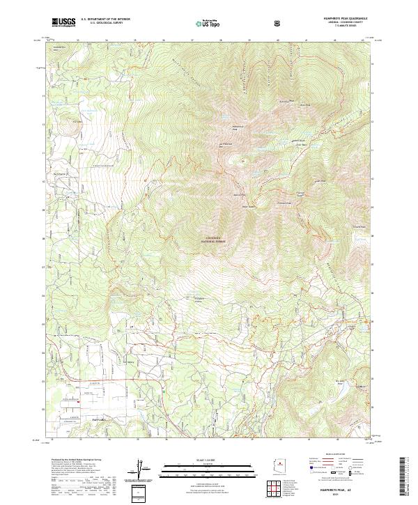 USGS Topographic Map – Humphreys Peak
