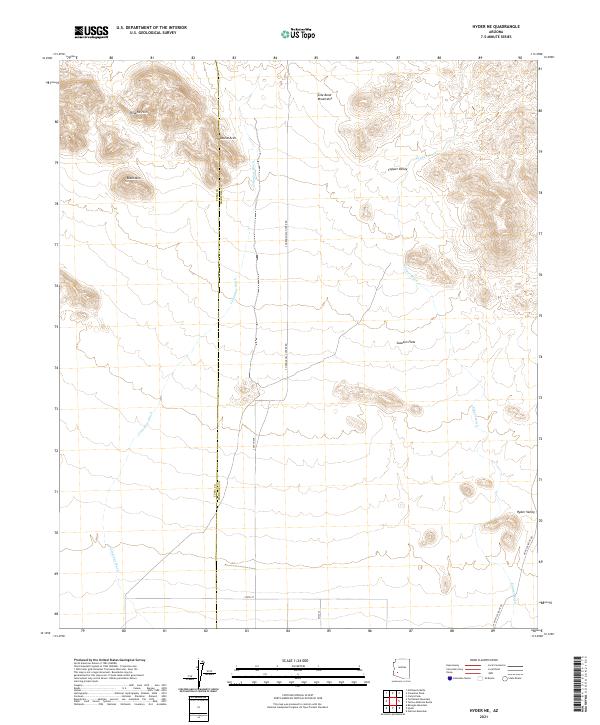 USGS Topographic Map – Hyder NE
