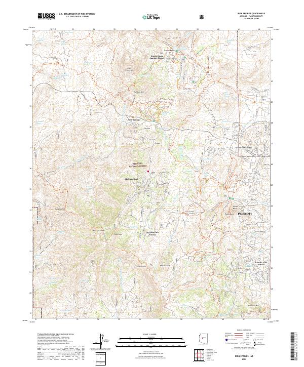 USGS Topographic Map – Iron Springs
