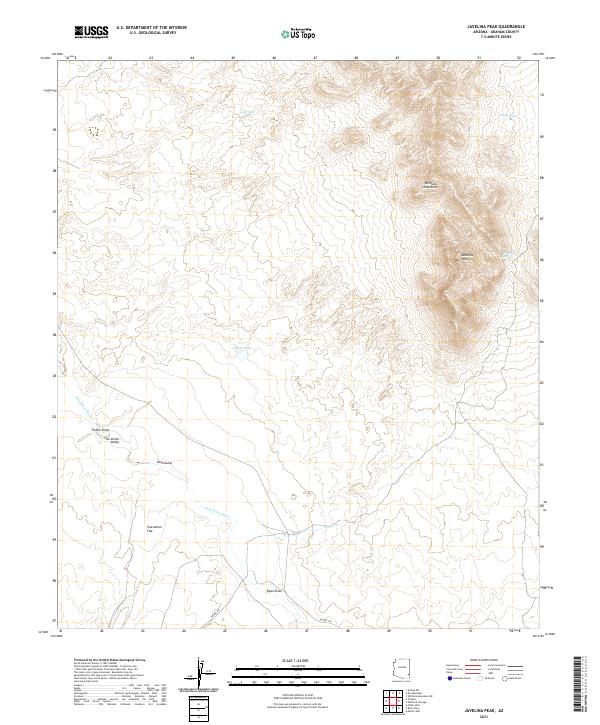 USGS Topographic Map – Javelina Peak
