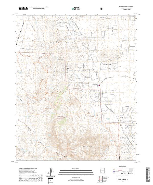 USGS Topographic Map – Jerome Canyon