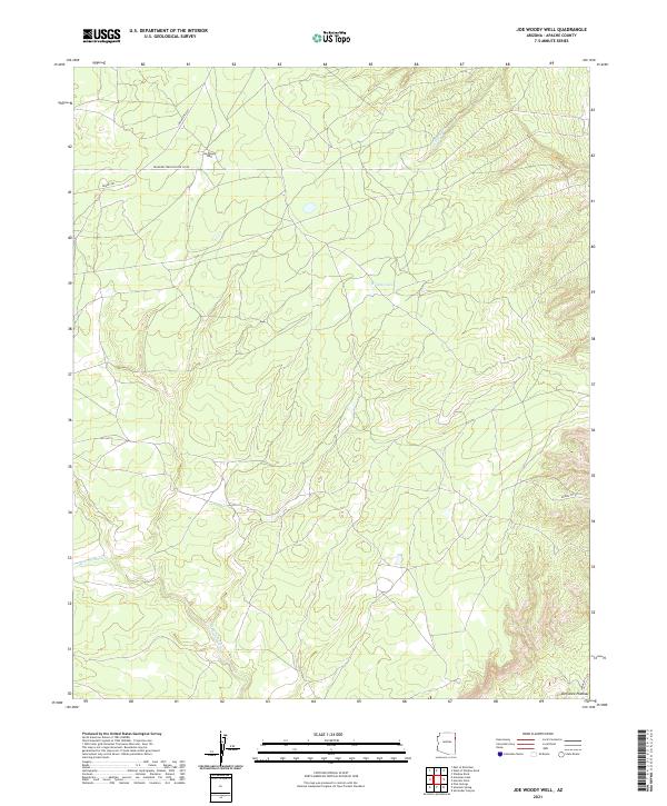 USGS Topographic Map – Joe Woody Well