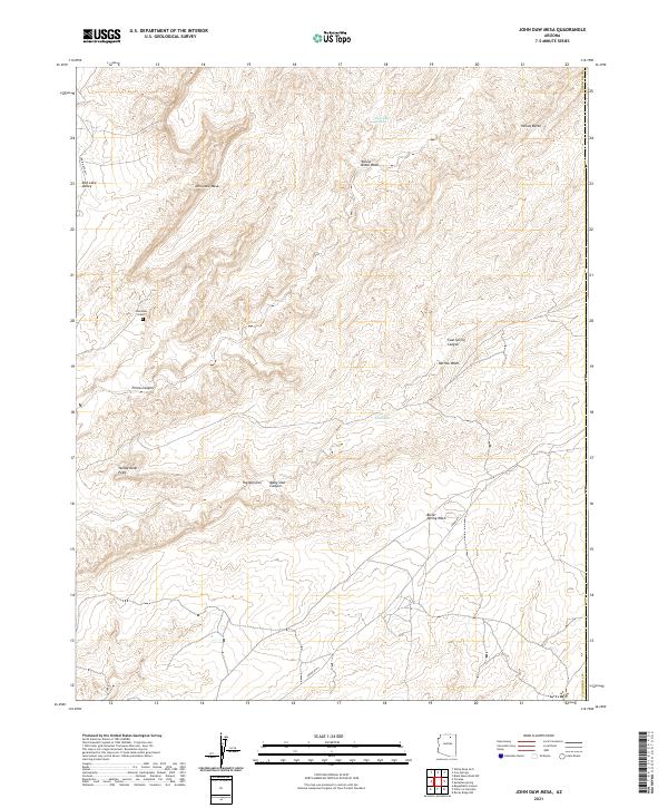 USGS Topographic Map – John Daw Mesa