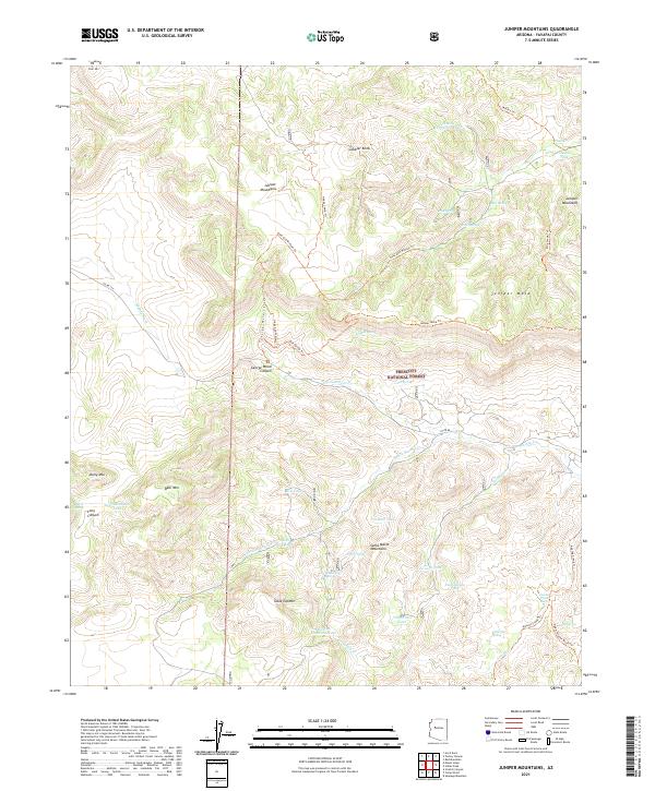 USGS Topographic Map – Juniper Mountains