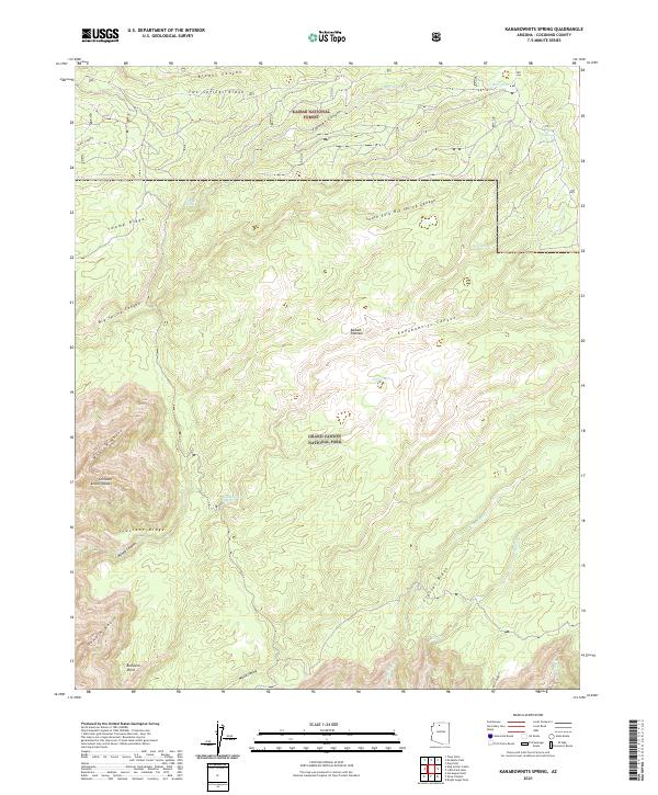USGS Topographic Map – Kanabownits Spring
