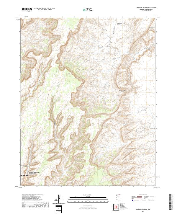 USGS Topographic Map – Keet Seel Canyon
