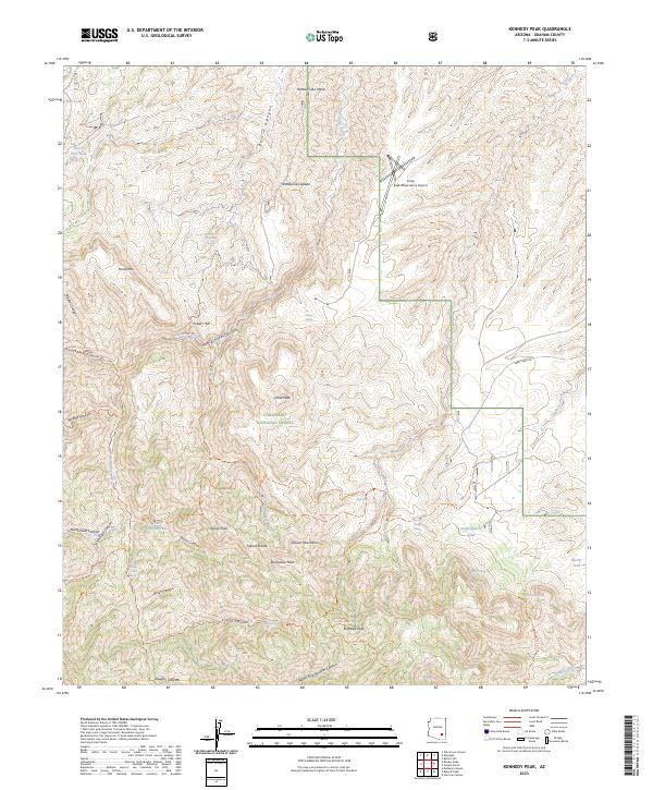 USGS Topographic Map – Kennedy Peak