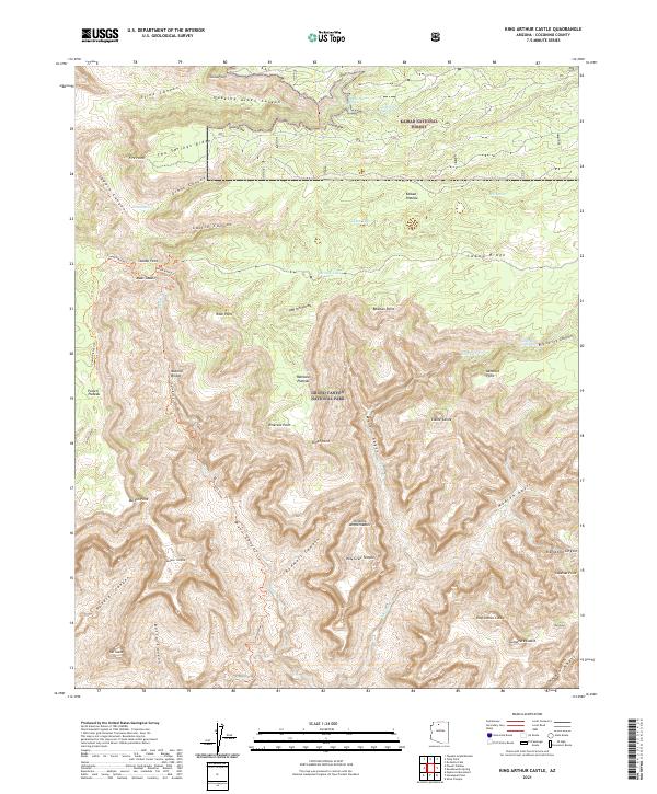 USGS Topographic Map – King Arthur Castle