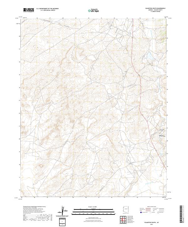 USGS Topographic Map – Klagetoh South