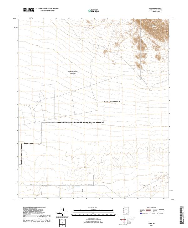USGS Topographic Map – Kofa