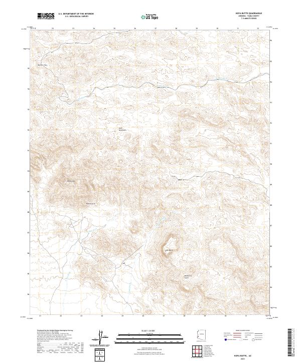 USGS Topographic Map – Kofa Butte