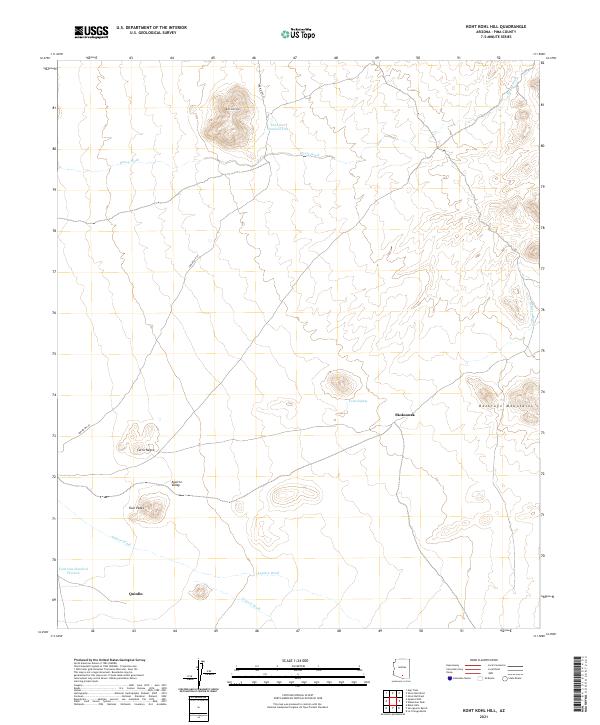 USGS Topographic Map – Koht Kohl Hill