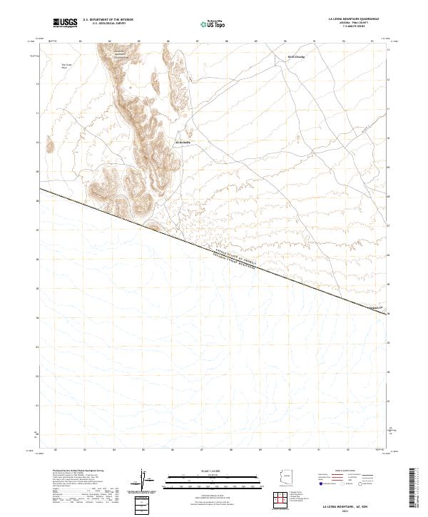 USGS Topographic Map – La Lesna Mountains