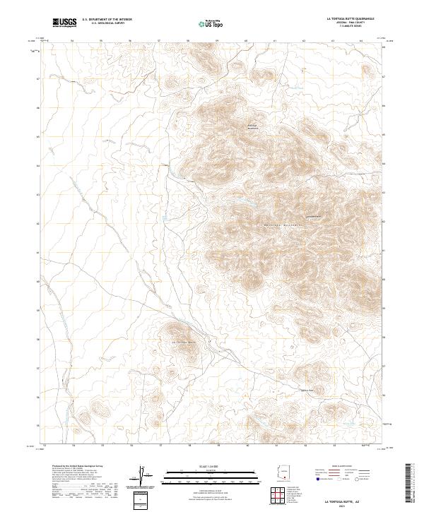 USGS Topographic Map – La Tortuga Butte