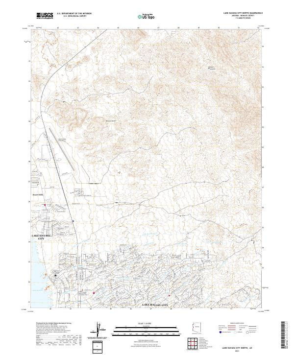 USGS Topographic Map – Lake Havasu City North