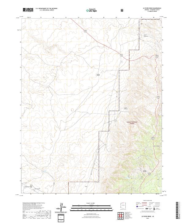 USGS Topographic Map – Le Fevre Ridge
