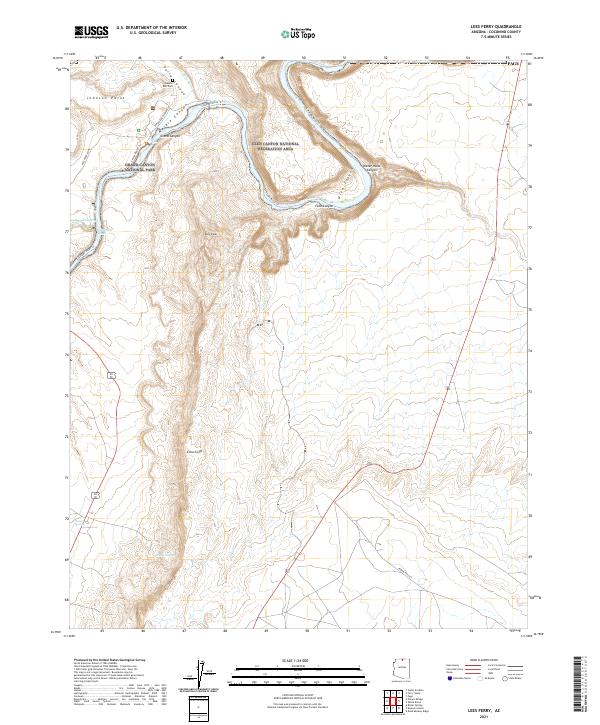 USGS Topographic Map – Lees Ferry