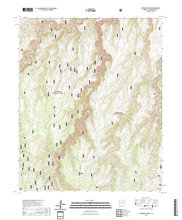 USGS Topographic Map – Leonard Canyon