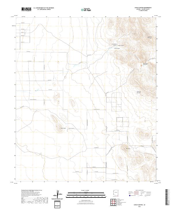 USGS Topographic Map – Leslie Canyon