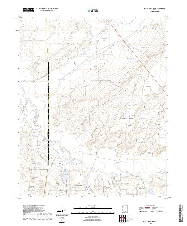 USGS Topographic Map – Little Milky Wash