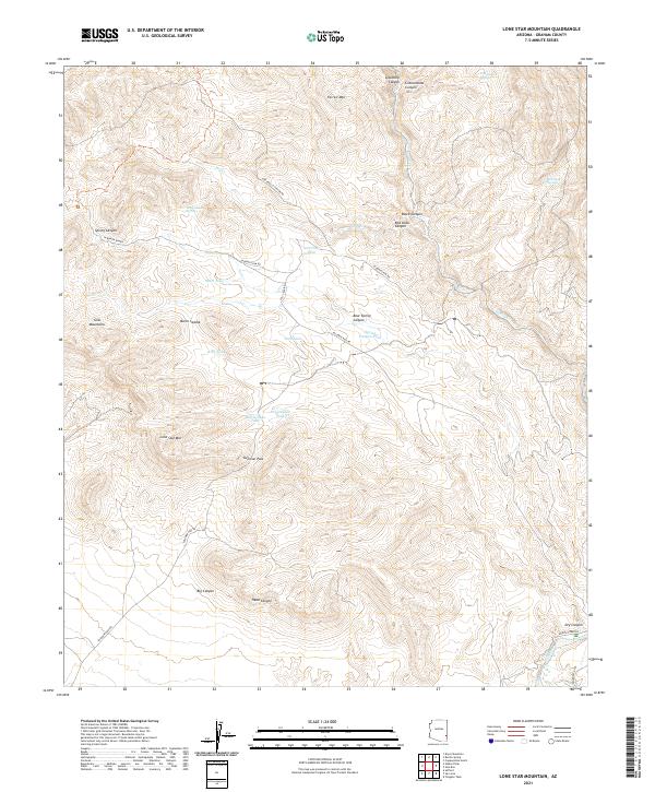 USGS Topographic Map – Lone Star Mountain
