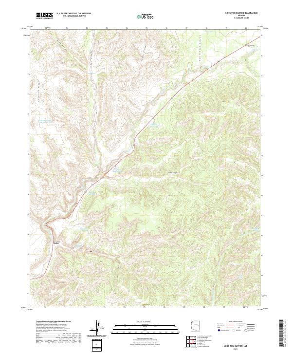 USGS Topographic Map – Long Tom Canyon