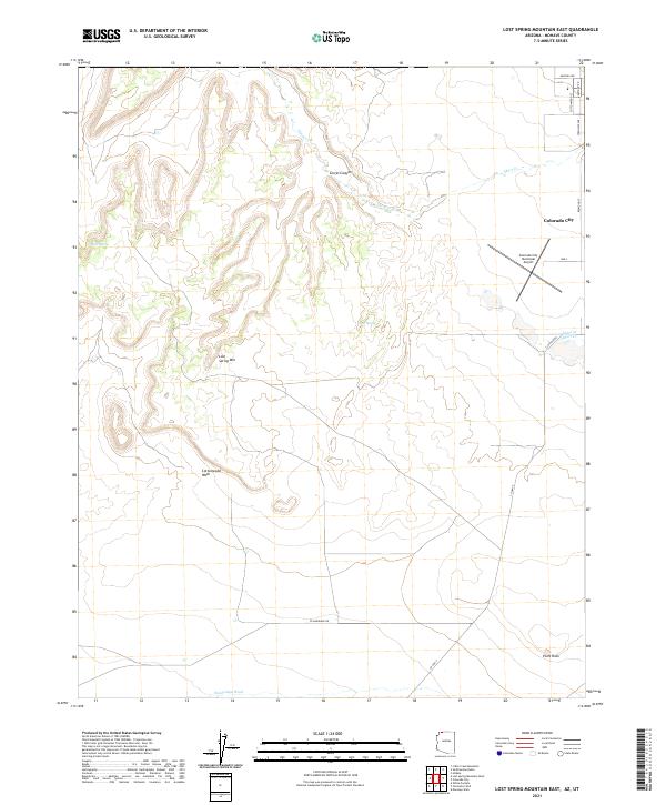 USGS Topographic Map – Lost Spring Mountain East