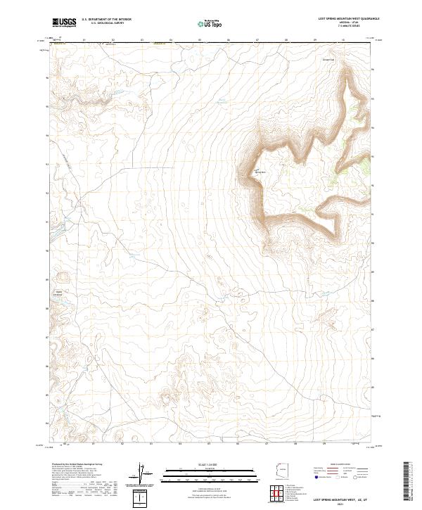 USGS Topographic Map – Lost Spring Mountain West