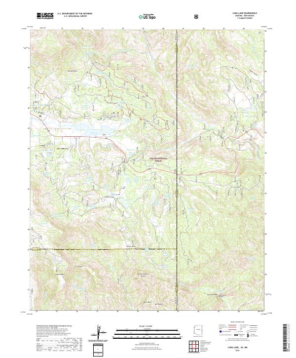USGS Topographic Map – Luna Lake