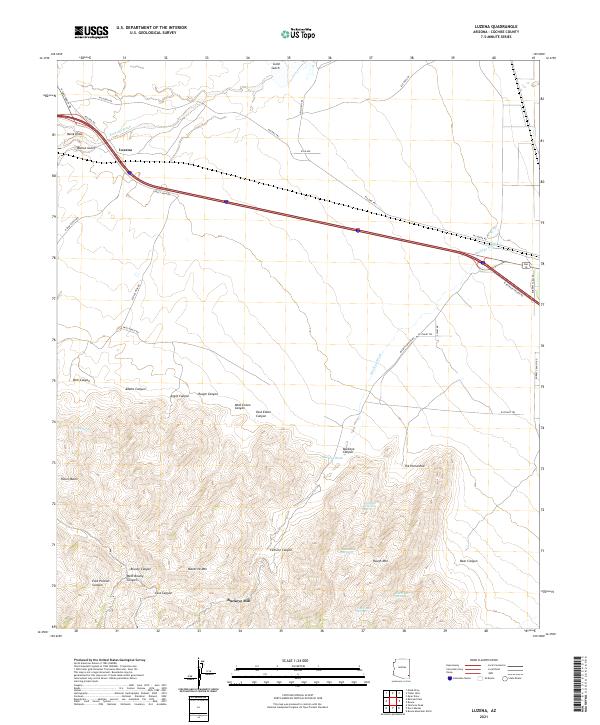 USGS Topographic Map – Luzena