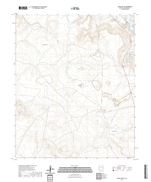 USGS Topographic Map – Lyman Lake SW