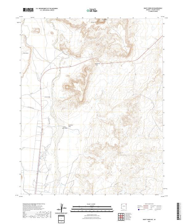 USGS Topographic Map – Many Farms NE